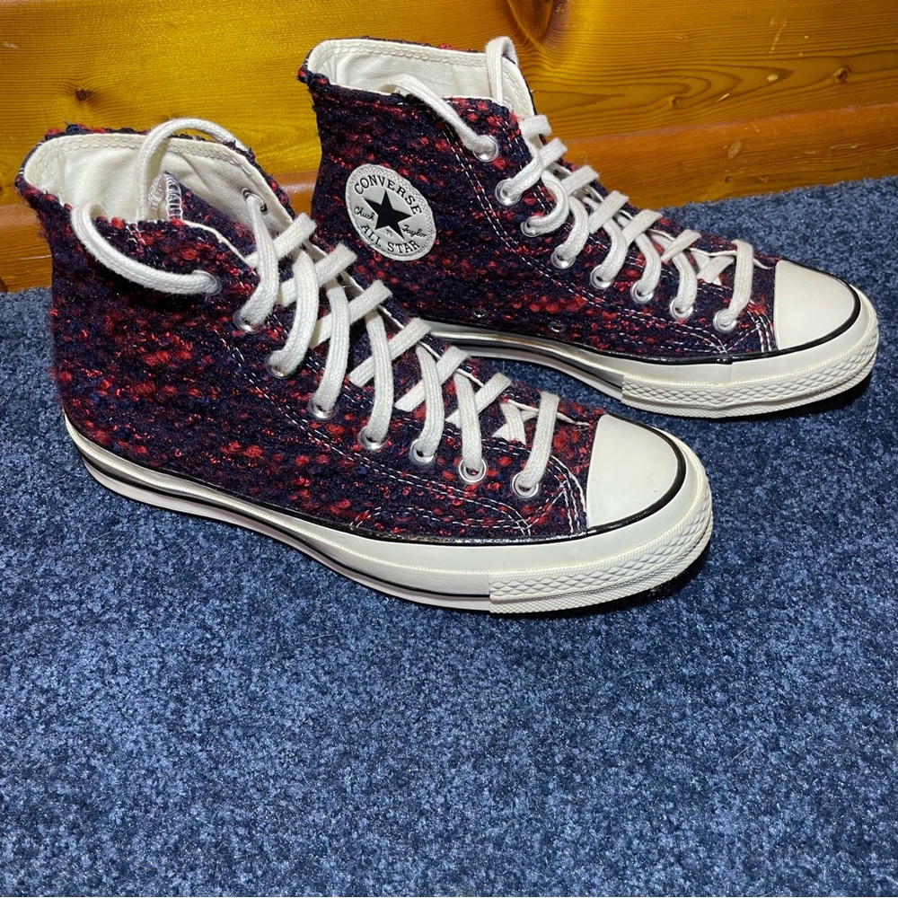 Converse High-Top Sneakers in Red and Blue UNISEX